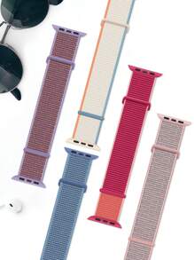 Set de 10 piezas Bandas de bucle solo de nailon suave compatibles con la correa del Apple Watch de 38 mm, 40 mm, 41 mm, 42 mm, 44 mm, 45 mm, 46 mm, 49 mm para mujeres y hombres, correa trenzada elástica y transpirable compatible con Apple Watch Series Ultra 10/9/8/7/6/5/4/3/2/1/SE como regalo para estudiantes que regresan a la escuela