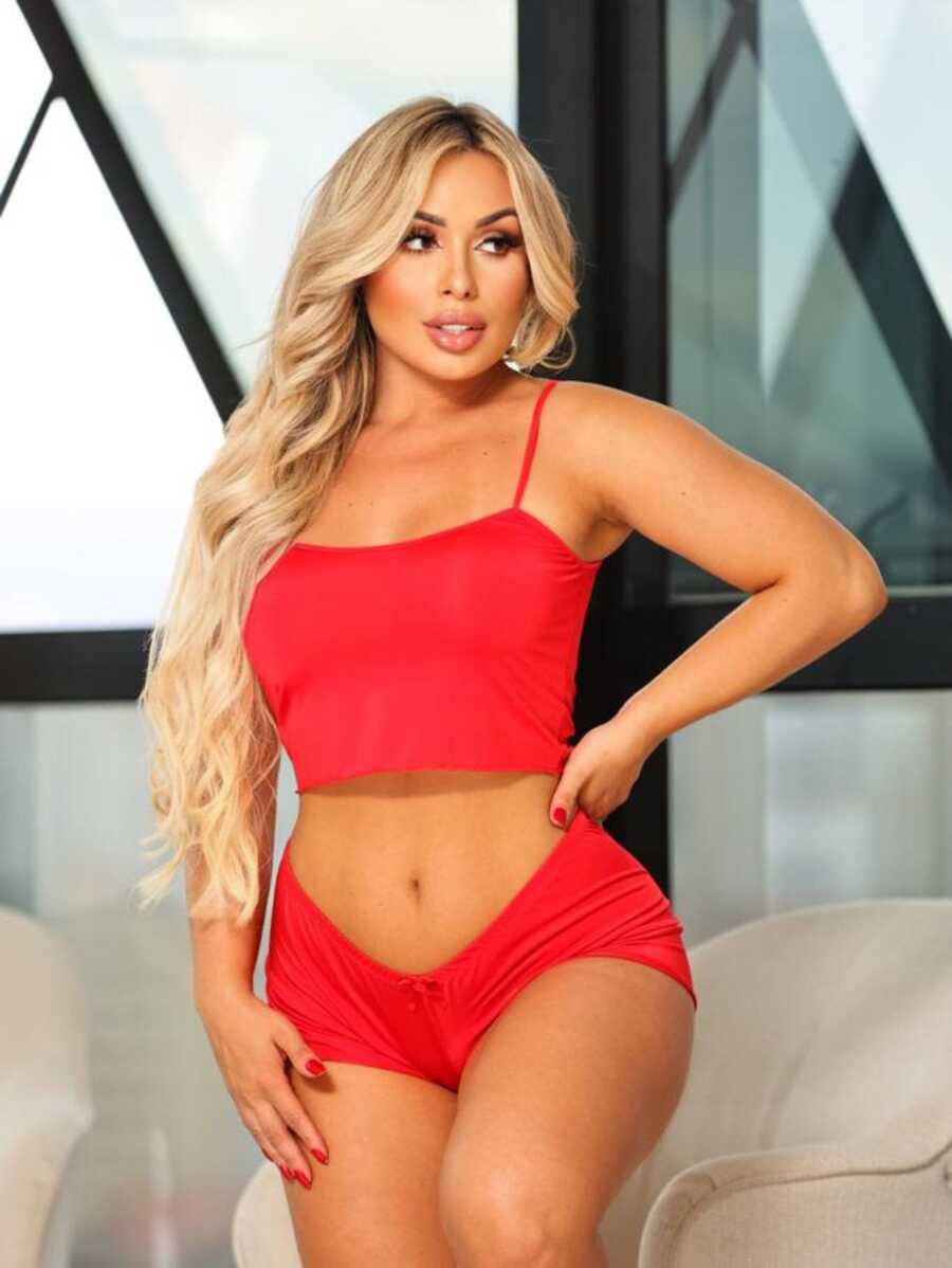 Plus Size Nightgowns & Sleepshirts - Màu Đỏ Sâu - Xem 1