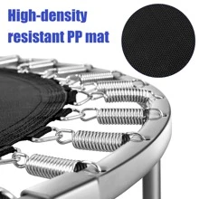 Goplus 50'' Trampoline for 2 People Foldable Rebouncer w/Adjustable Handrail - 藍色 - 查看 8