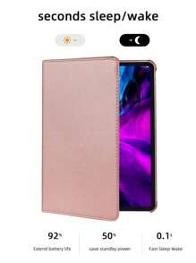 Rotatable Case Compatible With iPad - Pink - View 4