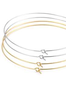 1 Paio Di Orecchini Ad Anello Sottili D'oro Per Donne - Orecchini Ad Anello Leggeri E Ipoallergenici - Grande 50mm