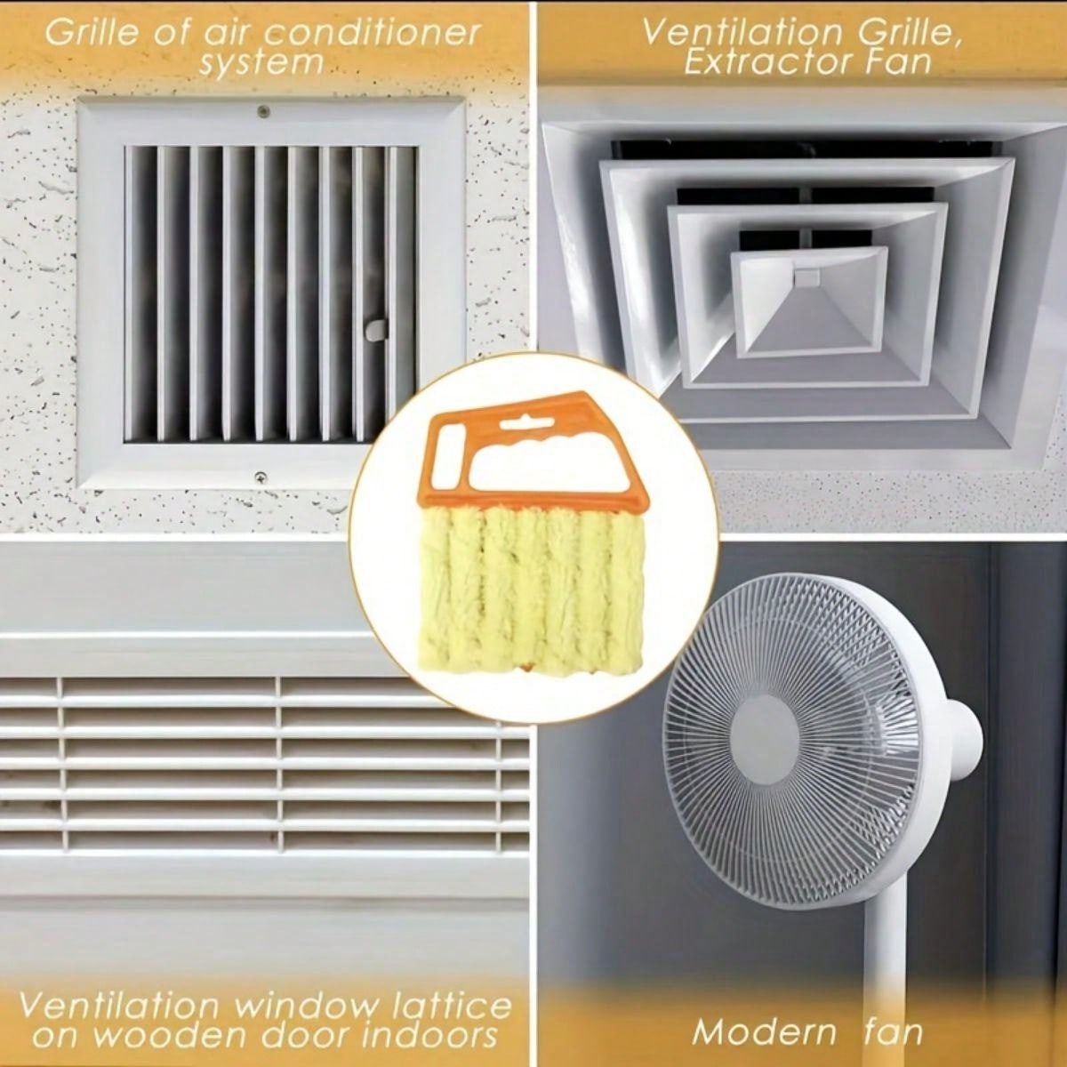 1pc Washable 7Finger Duster Tool for Window Blinds, Air