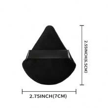 BATENG 5PCS Makeup Puff Loose Powder Puff All Black Triangular powder puff - Black - View 4