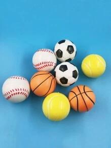 1入組63mm泡沫海綿PU皮革球減壓玩具素色籃球排球網球 - 橘色 - 查看 4