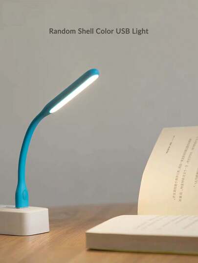 غطاء مصباح ليلي مصغر بواجهة USB وضوء أبيض بإضاءة عشوائية قابلة للتعديل مع لون عشوائي 1/2 جهاز كمبيوتر محمول / قراءة