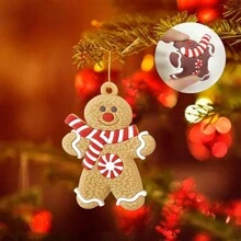 12入組可愛運動小薑餅人飾品,適用於聖誕樹裝飾、聖誕派對用品,是送給家人和孩子的聖誕禮物