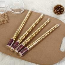 1 Box Of 4 Spiral Candles 10 Inches Bottom Diameter 2cm Burning 8 Hours Spiral Metal Cone Candle Spiral Candle No Drip, Taper Candle, Long Candle, Unscented Dinner Candle Party Party Wedding Decoration Halloween, Spooky, Autumn, Festival, Holiday , Winter, Holiday, Festival,Room Decor,Gifts