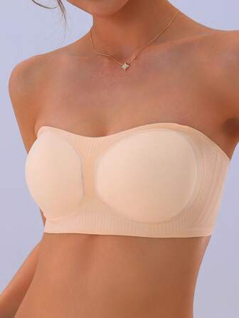 女士無肩帶內衣,適用於夏季細肩小胸女性,具有薄、防滑、無痕等特點