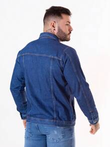 Men Denim Jackets - Rửa tối - Xem 2