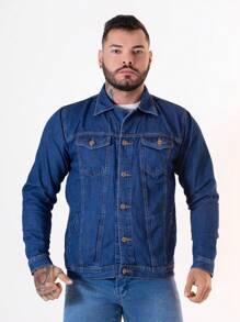 Men Denim Jackets - Rửa tối - Xem 3