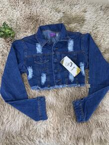 Women Denim Jackets & Coats - 霧霾藍 - 查看 2