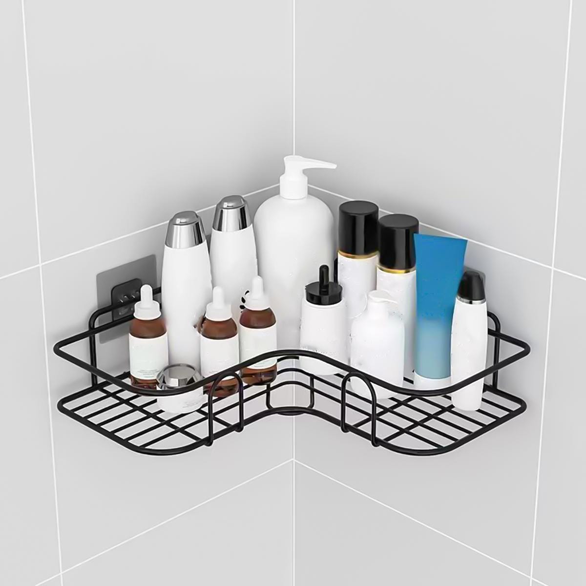 1pc Nodrill Bathroom Toilet Storage Rack, Multifunctional Kitchen