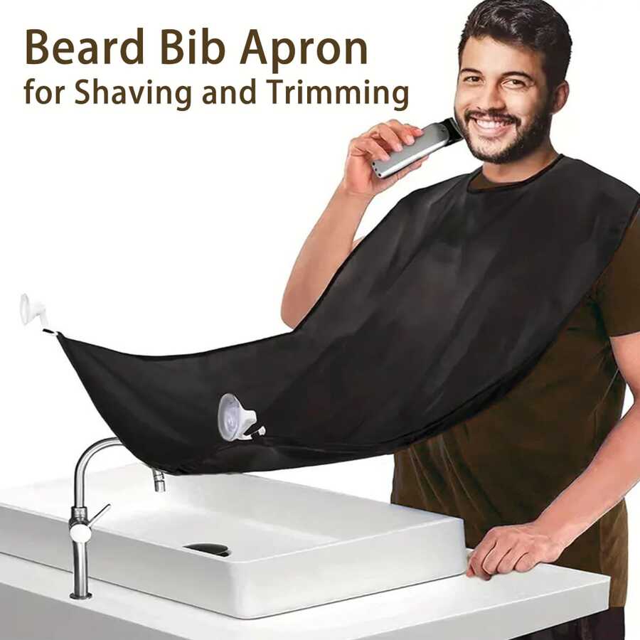 Cạo Râu Tạp Dề Râu Yếm Tóc Cắt Tỉa Bắt Mũi Chải Lông Dụng Cụ Phòng Tắm Nhà Tổ Chức Nam Tặng Thiết Thực Và Đẹp - màu đen - Xem 1