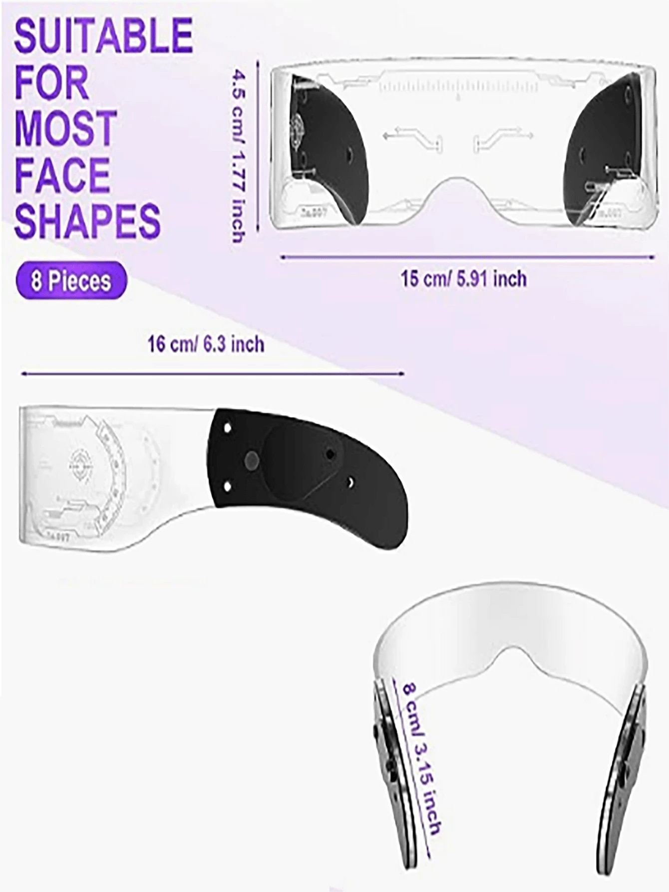 Occhiali Da Festa Futuristici Con Luci A LED Per Night Club - Foto 2