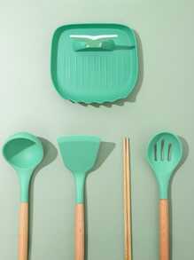 1pc Pan Lid Holder Rack For Kitchen Countertop, Standing Type, With Storage Organizer For Chopping Board, Kitchen Utensils And Cooking Tools - one-size - View 3