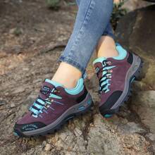 女款徒步鞋,女士防水戶外鞋,防滑耐磨的戶外運動徒步鞋,低筒大尺寸秋冬鞋履 - 紫色 - 查看 5