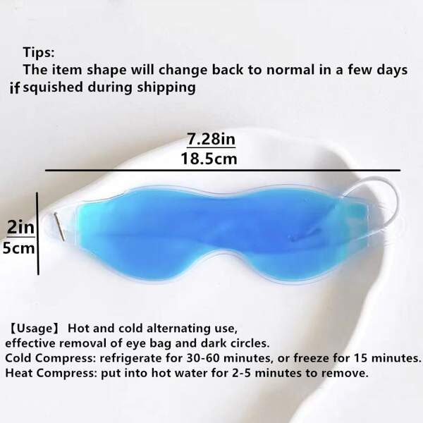 1pc Blue Gel Ice Eye Mask, Cooling Sleep Blindfold, Hot Cold Therapy