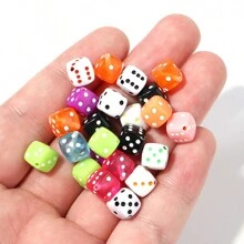 50入組/包亞克力骰子形狀珠子DIY方形手工製作串珠材料適用於製作鑰匙圈,項鍊,手環 - 12mm - 查看 2