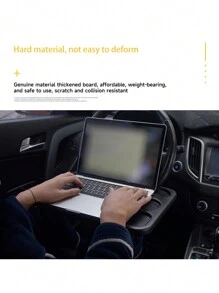 Bàn vô lăng ô tô, Khay để bàn đa năng cho máy tính xách tay, máy tính bảng, bàn ăn di động Phụ kiện nội thất ô tô - màu đen - Xem 6