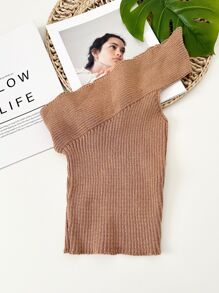 Women Knit Tops - Màu be - Xem 5