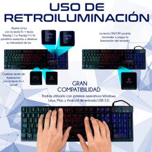 Teclado Gamer Alámbrico Con Luz RGB Para Juegos PC - Negro - Ver 6
