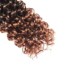 1 件装 Gogo 卷曲钩针编织发 18 英寸黑色和棕色水波海滩卷曲钩针编织发适用于合成编织深波钩针接发可作为圣诞礼物 - 彩色 - 查看 5