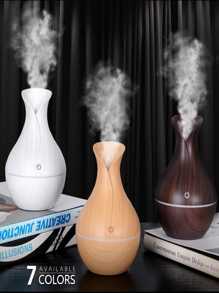 Ultrasonic Aroma Humidifier Wood Type Finish 7 Colors Of LED Lights - Chocolate Brown - View 4