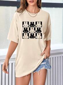 Plus Size T-shirts - Màu be - Xem 1