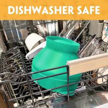 Silicone Popcorn Maker Bowl, Foldable Microwave Popcorn Popper Bowl, Dishwasher-safe - Cadet Blue - View 5