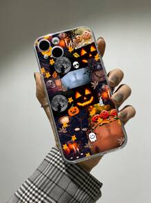 1入組萬聖節幽靈混合圖案防震 Tpu 手機殼相容於 iPhone 15/15Pro/15Plus/15Promax、華為、三星手機 - 彩色 - 查看 3