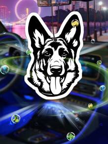 德國牧羊犬犬主車載空氣清新劑香薰車用空氣清新劑擴香器出風口夾黑糖後視鏡汽車內飾裝飾配件後視鏡挂件掛飾空氣清新劑衣服衣櫃衛生間清新劑客廳臥室香薰香薰家居香薰 - 黑與白 - 查看 1