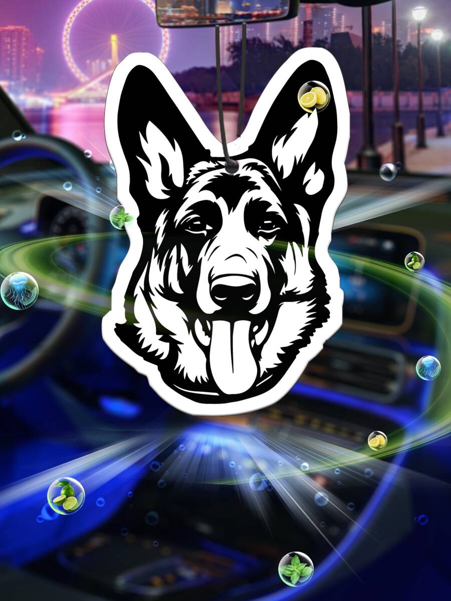 德國牧羊犬犬主車載空氣清新劑香薰車用空氣清新劑擴香器出風口夾黑糖後視鏡汽車內飾裝飾配件後視鏡挂件掛飾空氣清新劑衣服衣櫃衛生間清新劑客廳臥室香薰香薰家居香薰 - 黑與白 - 查看 1