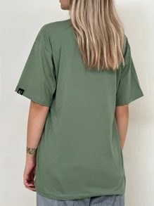 Women T-Shirts - Olive Green - View 2