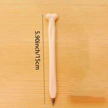 5pcs Creative Bone Shaped Ballpoint Pens - Yellow - View 5