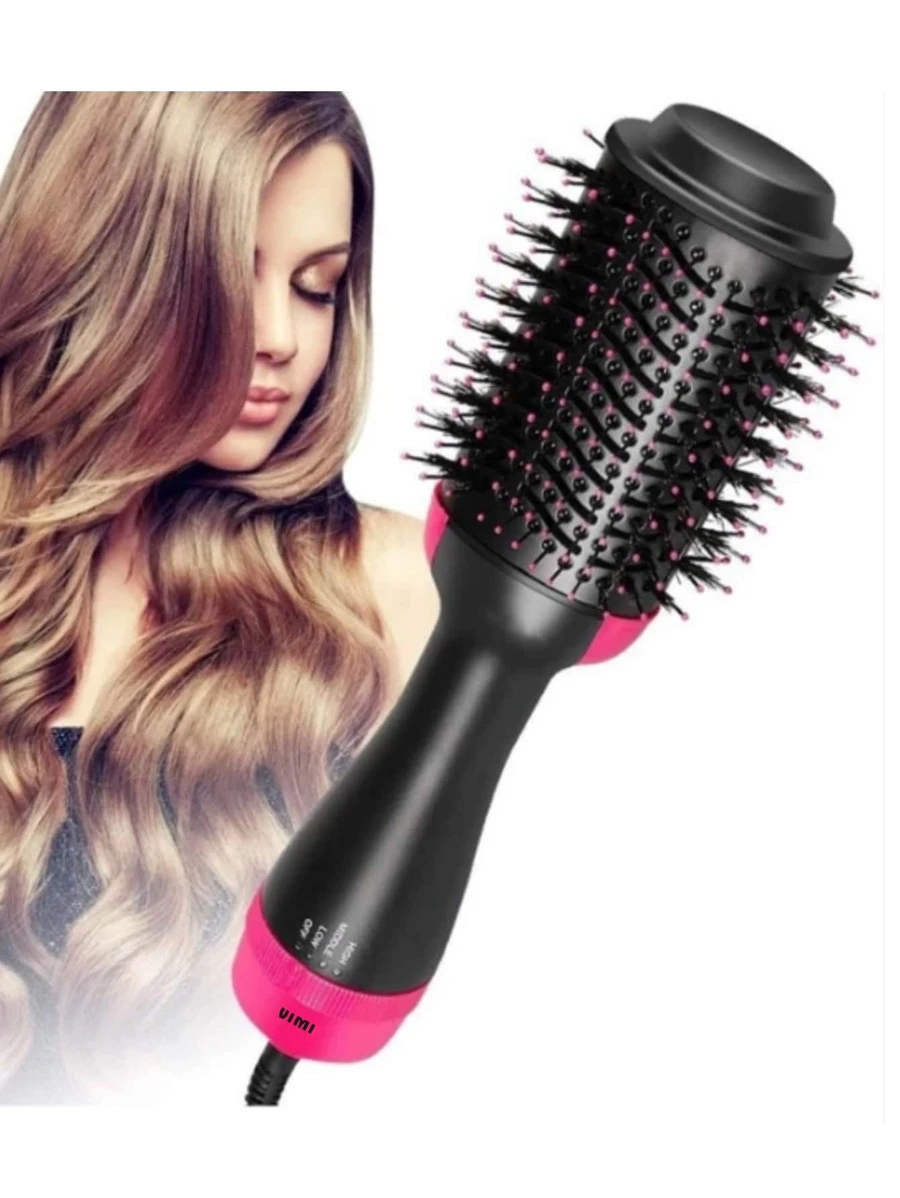 Cepillo Secador Electrico Para Cabello De Aire Caliente - Negro - Ver 1