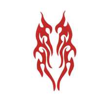 1 Pair 18cm Flame Pattern Motorcycle Rearview Mirror Stickers / Car Bumper Decals For Cruiser, Chopper, Street Bike, Off Road Vehicle, Dual Sports Bike - Yellow - View 3