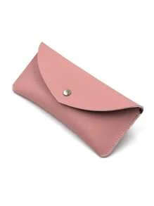 1pc Candy Color Women Floral Pattern Snap Button Detail Fashion Glasses Bag For Storage Boho Pink Valentine's Day Valentines - Pink - View 3