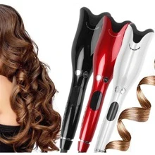 玫瑰花形自動捲髮棒，陶瓷負離子智能捲髮器，輕鬆打造自然捲髮 - 紅色 - 查看 5