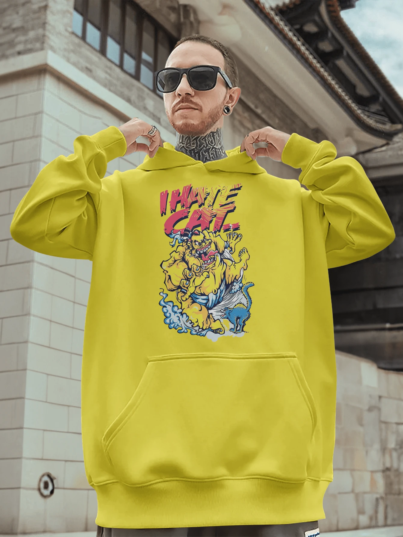 Men Sweatshirts - Màu vàng - Xem 1