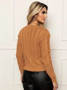 Women Sweaters - Màu be - Xem 4
