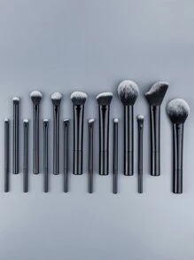 15件套专业化妆刷套装，黑色，包含散粉刷、腮红刷、修容刷、眼影刷、高光刷，打造完美妆容的化妆工具。化妆刷套装，化妆刷套装，化妆刷套装，全套化妆刷，化妆刷套装，全套化妆工具，化妆刷套装，化妆刷套装，化妆礼盒套装 - 黑色 - 查看 6