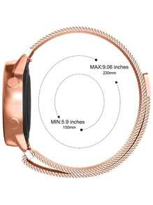 1入組玫瑰金不鏽鋼網狀錶帶，適用於 Samsung/Huawei/Garmin 智慧錶 - 玫瑰金 - 查看 7