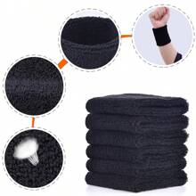 6er Pack Schweißbänder für das Handgelenk, Tennisbänder, absorbierende Schweißbänder für Fußball, Basketball, Laufen, Sportarten und Fitness-Training, Fitness Handgelenkbänder Zubehör