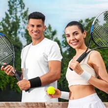 6er Pack Schweißbänder für das Handgelenk, Tennisbänder, absorbierende Schweißbänder für Fußball, Basketball, Laufen, Sportarten und Fitness-Training, Fitness Handgelenkbänder Zubehör