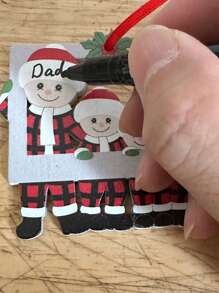 Christmas Pendant DIY Personal Family Christmas Decorations For Home 2023 Christmas Tree Hanging Ornament New Year 2024, Christmas - A Family Of 3 - View 3