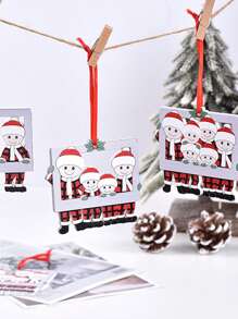 Christmas Pendant DIY Personal Family Christmas Decorations For Home 2023 Christmas Tree Hanging Ornament New Year 2024, Christmas - A Family Of 3 - View 5