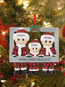 Christmas Pendant DIY Personal Family Christmas Decorations For Home 2023 Christmas Tree Hanging Ornament New Year 2024, Christmas - A Family Of 3 - View 1