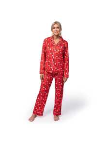 JOYIN Christmas Pajamas For Couples, Xmas Matching Family Pajamas Red Suit Set For Men Women, Holiday Pajamas Sleepwear - 女性 - 查看 2