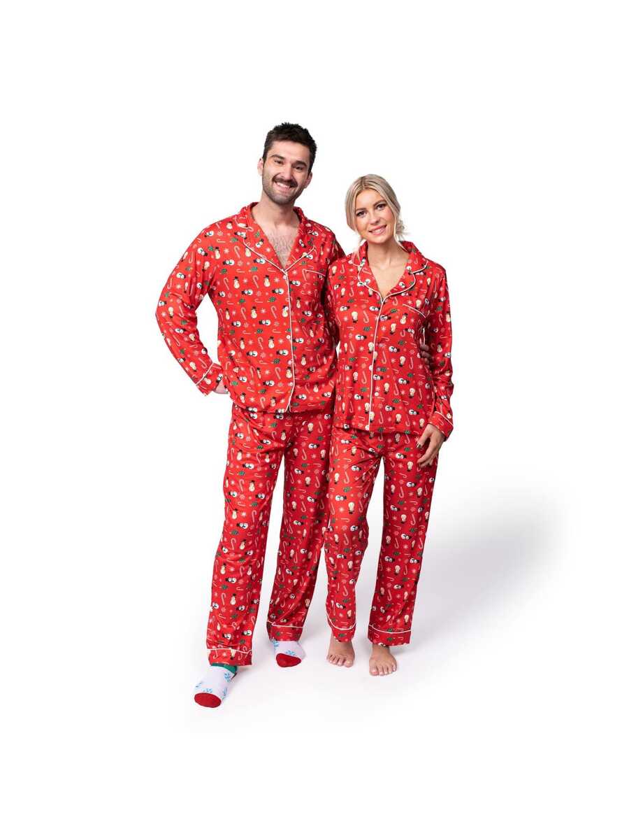 JOYIN Christmas Pajamas For Couples, Xmas Matching Family Pajamas Red Suit Set For Men Women, Holiday Pajamas Sleepwear - 女性 - 查看 1