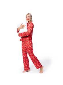 JOYIN Christmas Pajamas For Couples, Xmas Matching Family Pajamas Red Suit Set For Men Women, Holiday Pajamas Sleepwear - 女性 - 查看 6